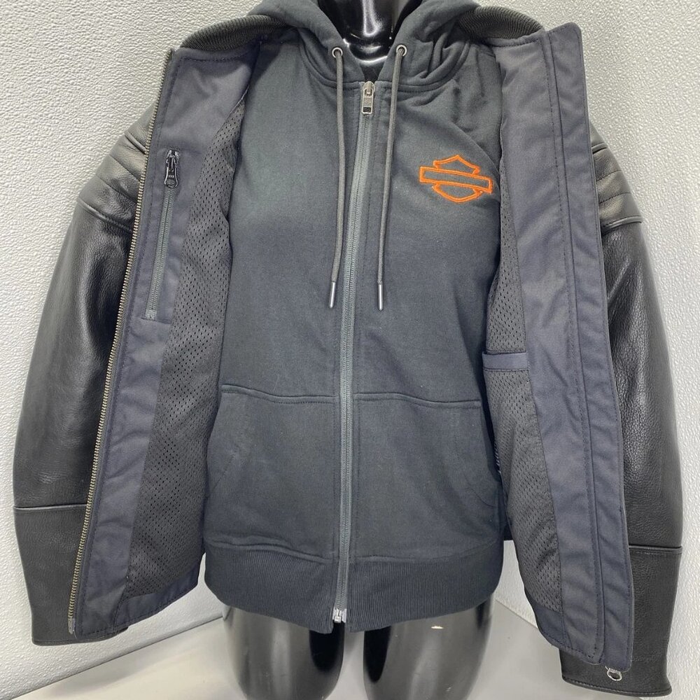 Harley Davidson Womens Jacket Miss Enthusiast 2.0 Leather 3-In-1 - Picture 4 of 13